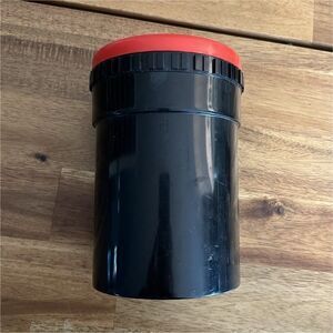 Black and Red Film Developing Tank with Reels